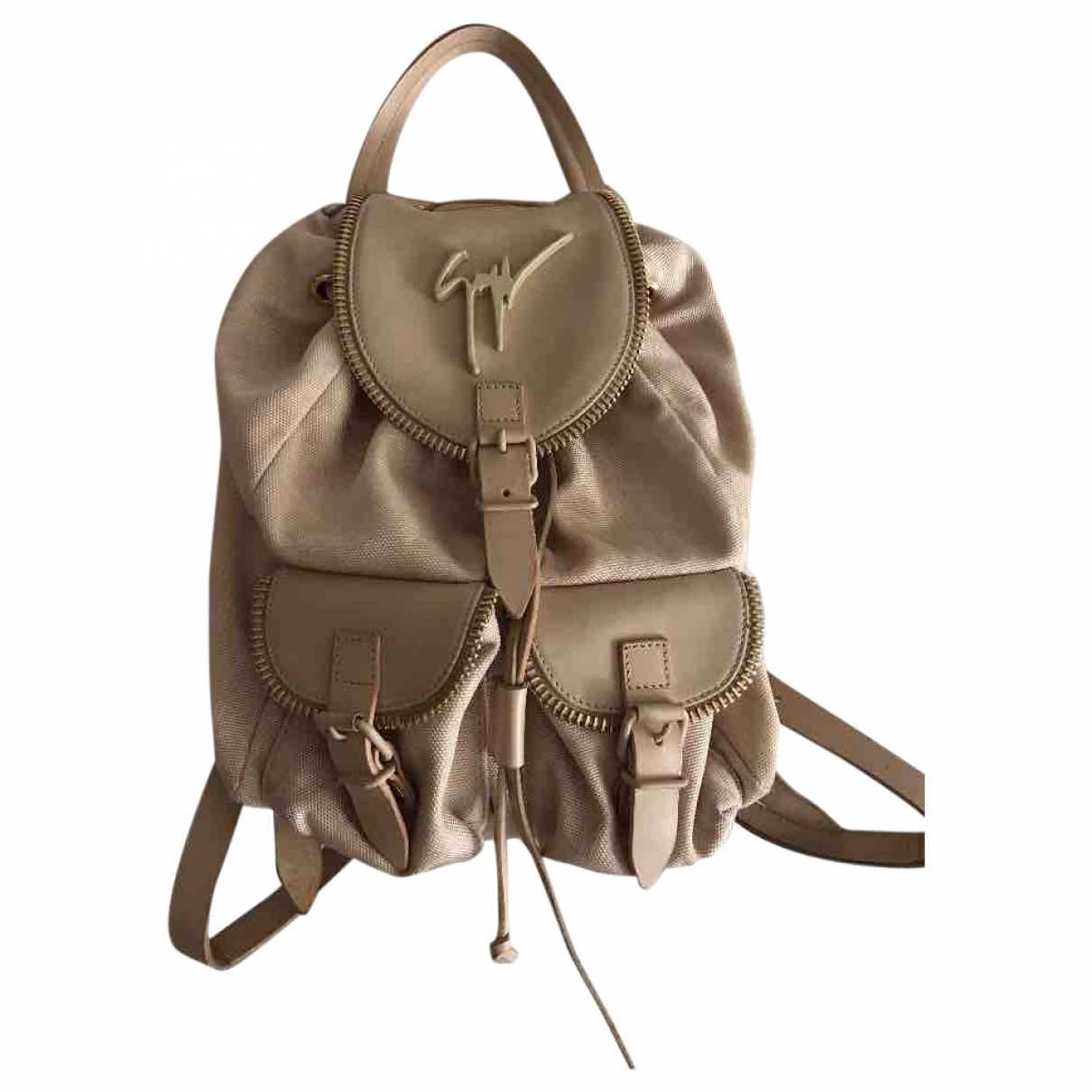 Cloth backpack Giuseppe Zanotti Beige 